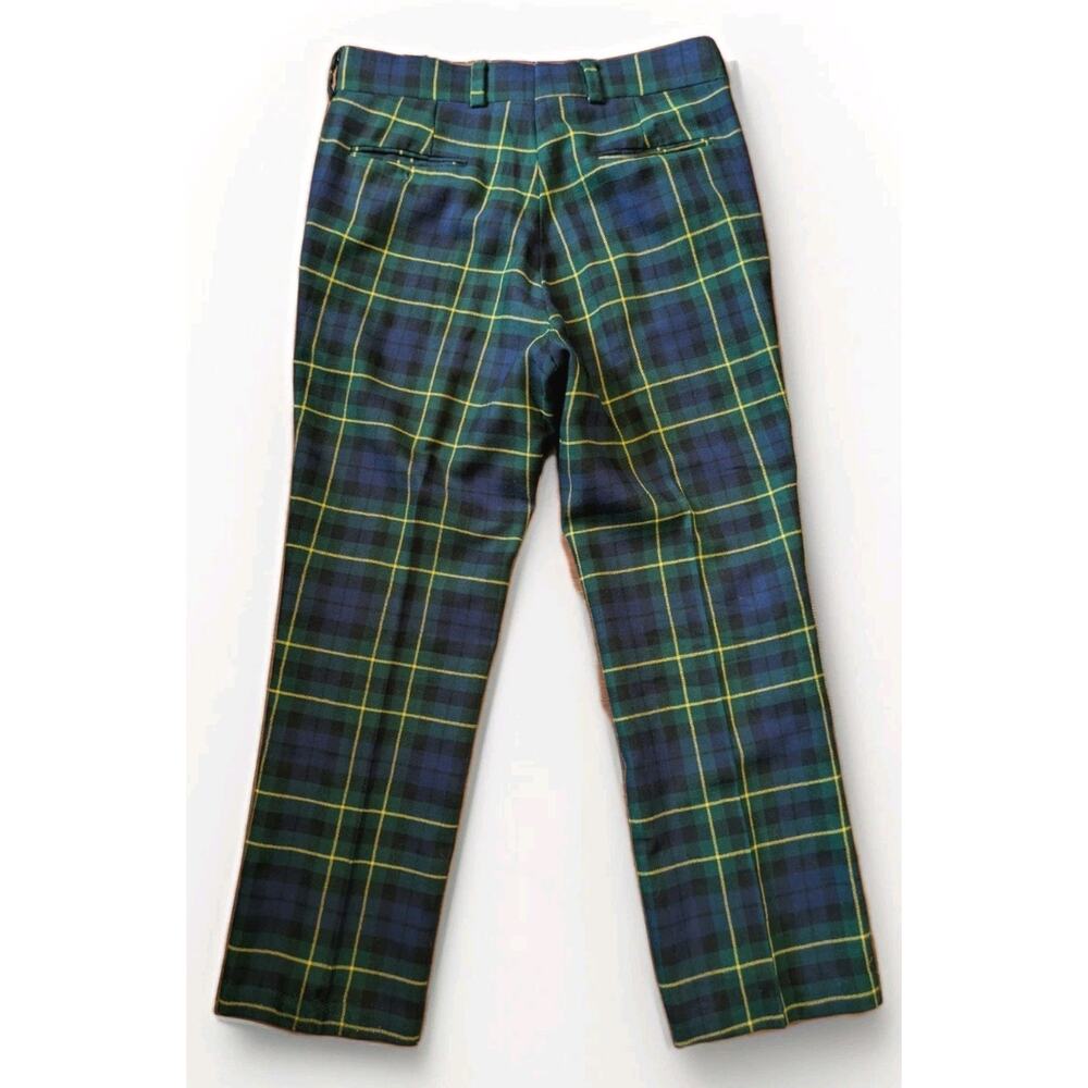 Vintage Austin Hill Wool Plaid Trousers Mens 34x30 Preppy Golf Pants Made In USA - Picture 3 of 9